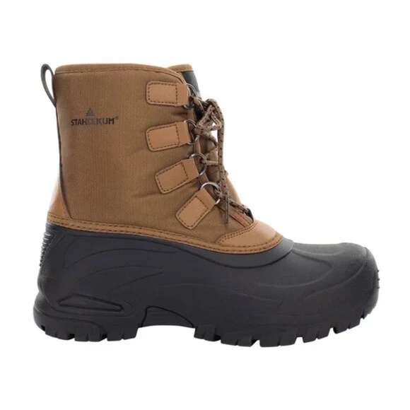 New Staheekum Men's Insulated Snow Boot Brown Waterproof Cold -20 Lace Up NIB - Picture 2 of 6